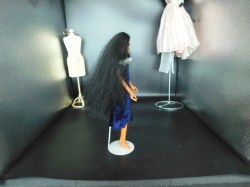 cher blue velvet side